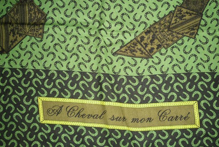 Hermes A Cheval Sur Mon Carré shaw/lscarf  2006, Bali Barret, Equestrian For Sale 2