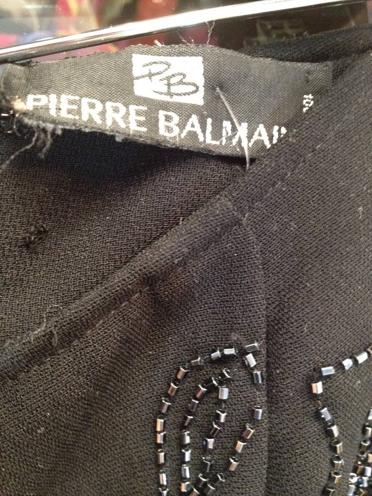 Pierre Balmain  silk beaded evening pants For Sale 1