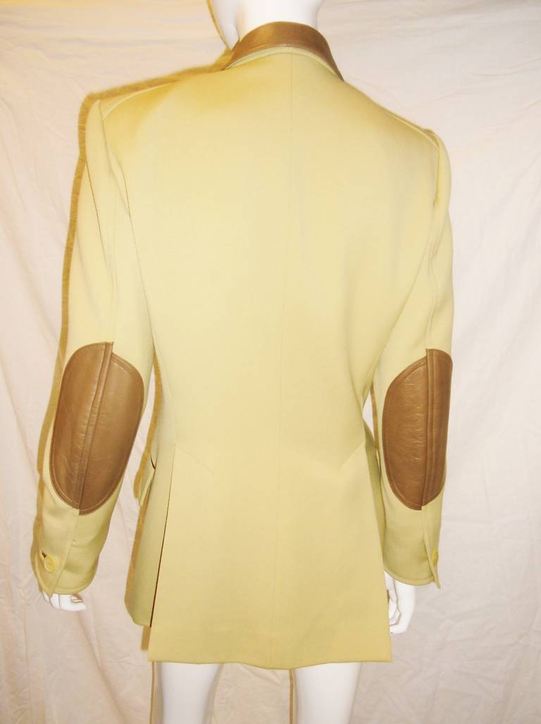 Hermes riding blazer  with leather elbows