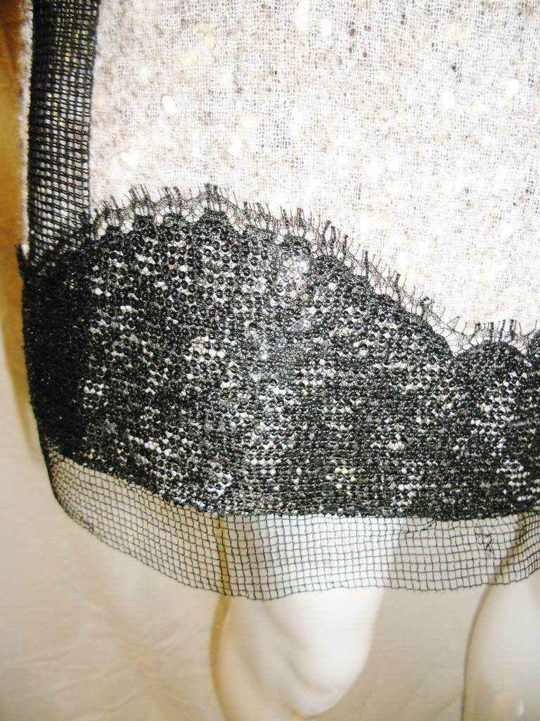 Women's Rochas tweed and sequin lace  mini skirt For Sale