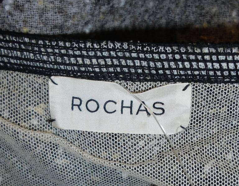 Rochas tweed and sequin lace  mini skirt For Sale 1