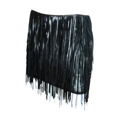 Fabulous leather  fringed skirt by  Jean Claude Jitoris