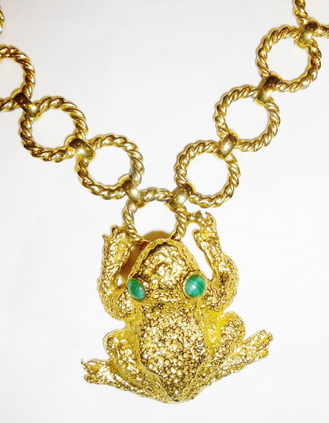 Mimi di N Spectacula large frog necklace  dated 1971