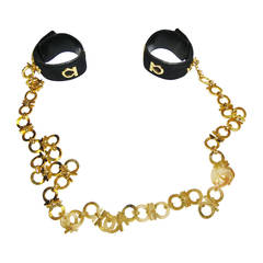 Salvatore Ferragamo  Fashion Statement long chain handcuffs/ necklace