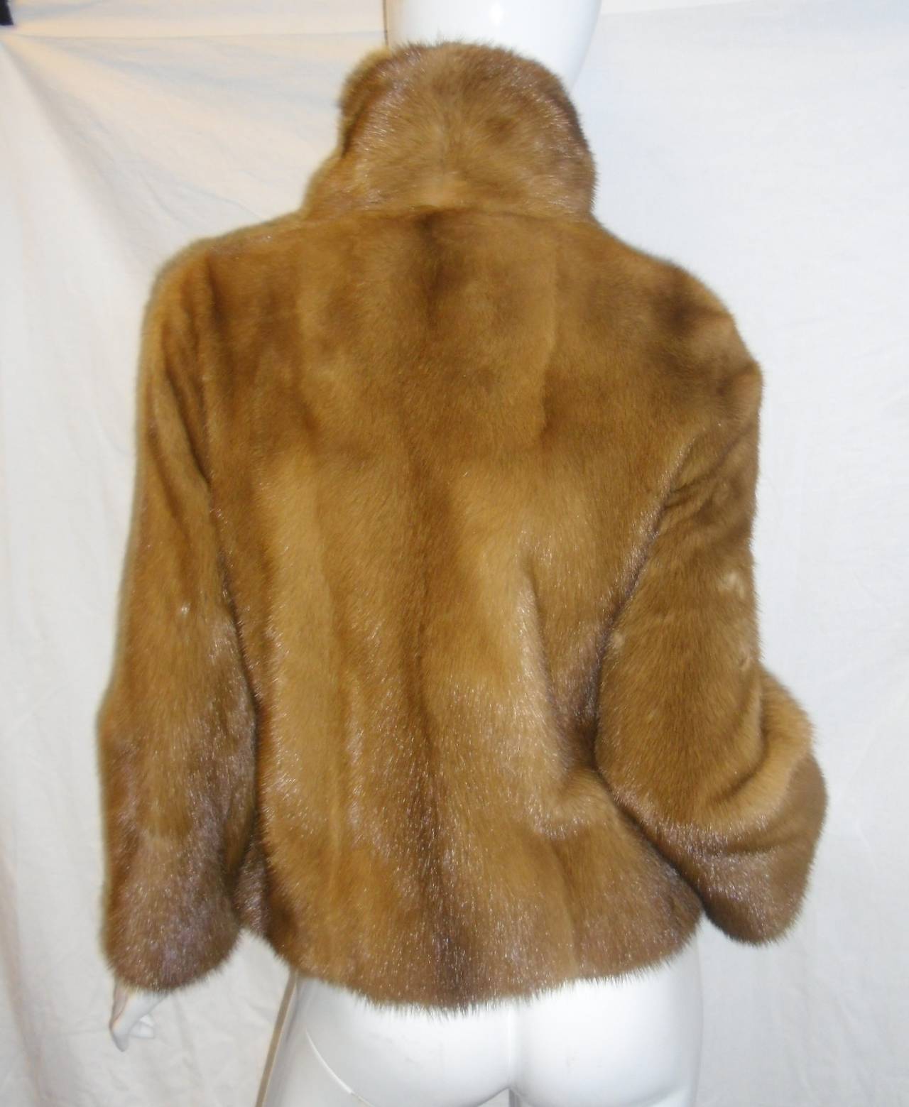 Brown Dolce & Gabbana Cognac Mink Fur Jacket Coat Leopard Lining For Sale