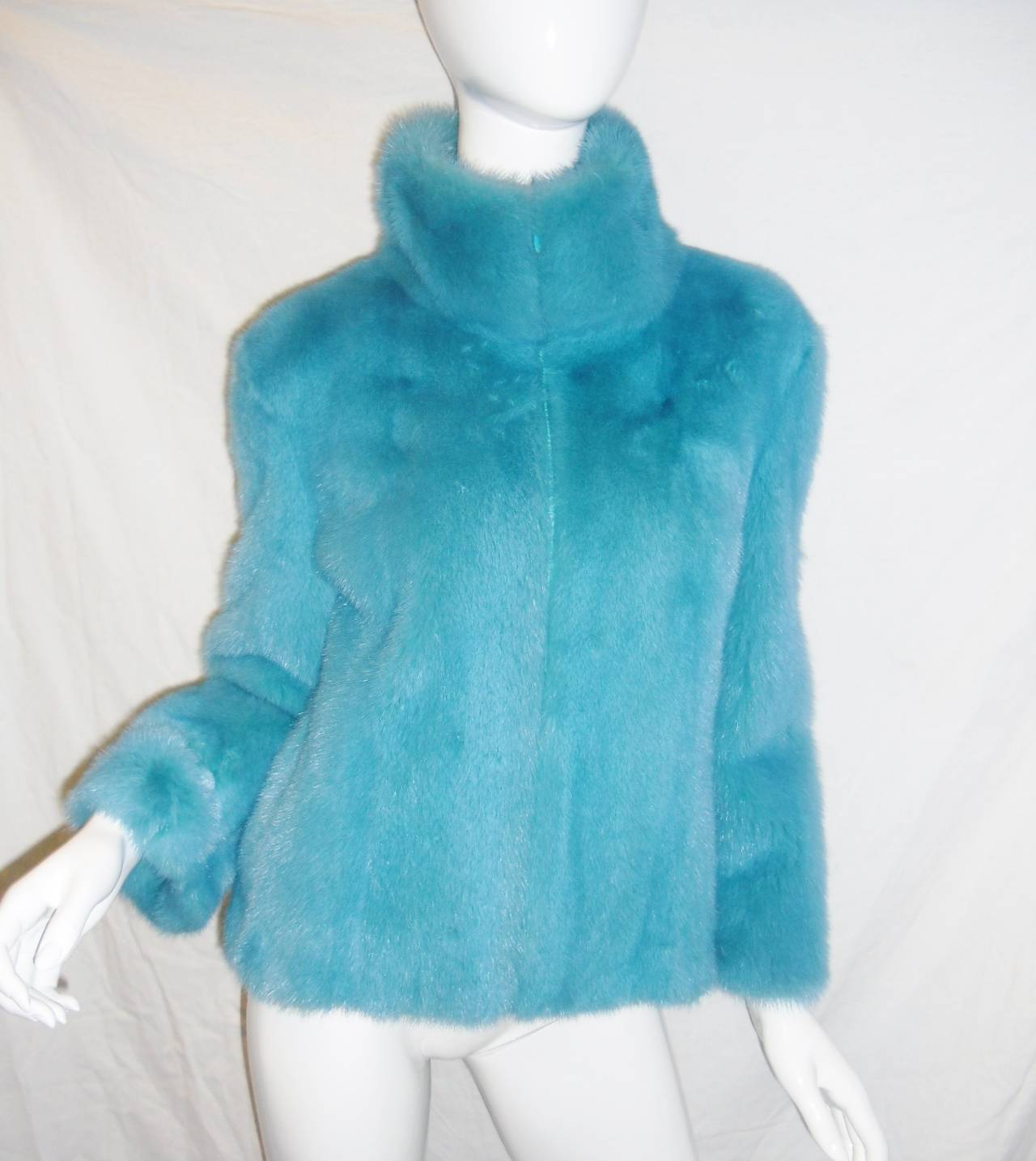 Dolce & Gabbana Turquise blue  mink jacket , skirt  plus Bag 1