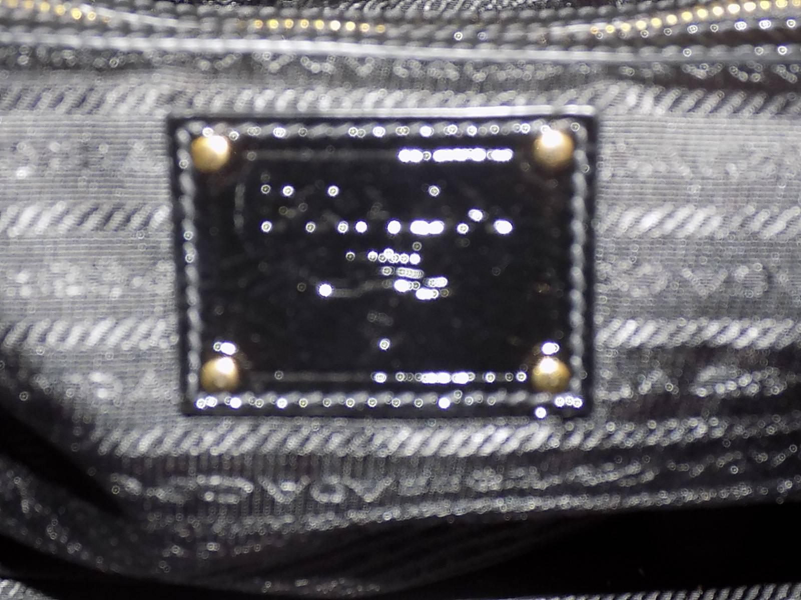 Prada Bauletto Bowler bag Black Patent / Vernice Leather 3