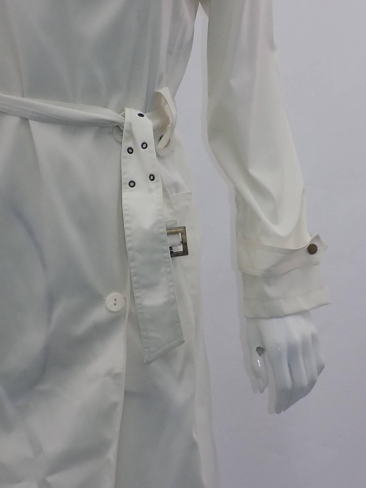 Balmain white wind braker /rain coat  jacket  For Sale 1