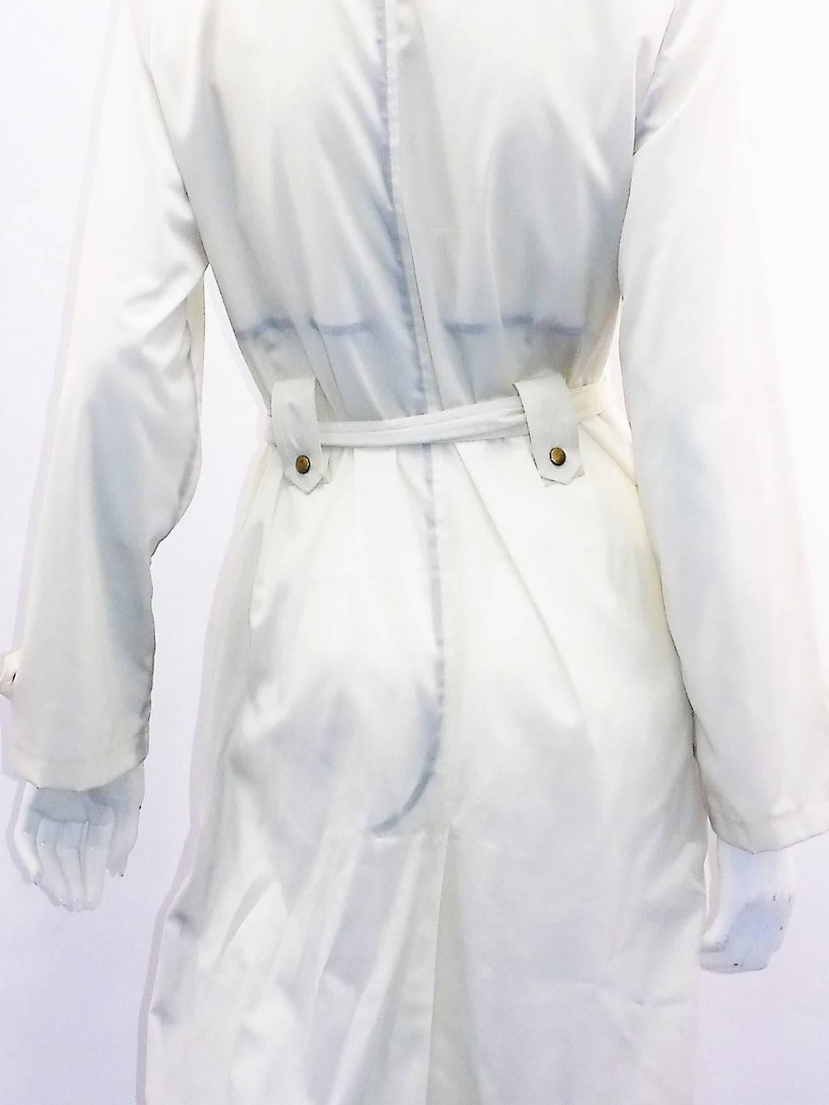 Balmain white wind braker /rain coat  jacket  For Sale 2