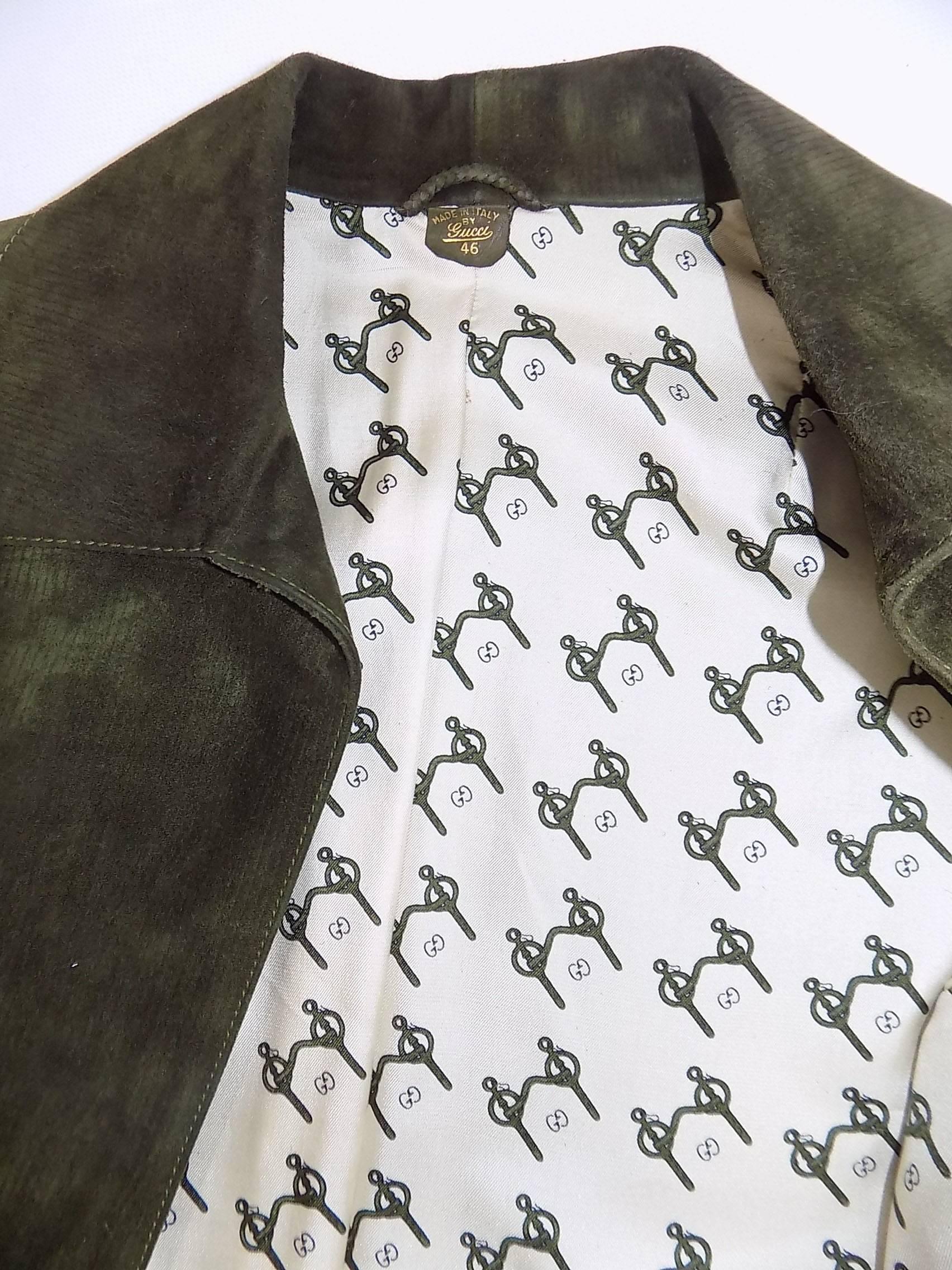1972 Vintage Gucci Leather Pant suit with Horsebit details  RARE For Sale 3
