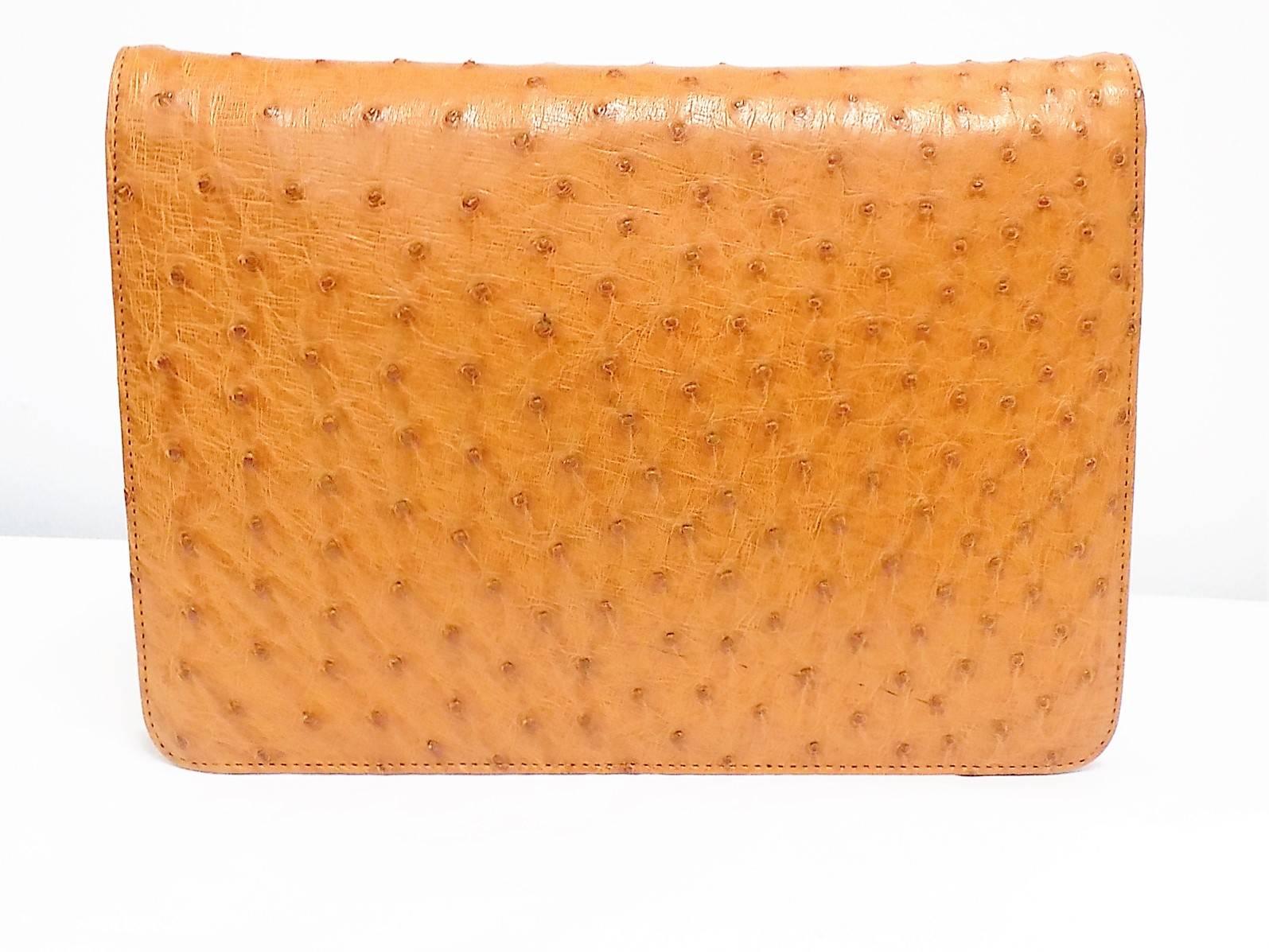 chanel ostrich bag