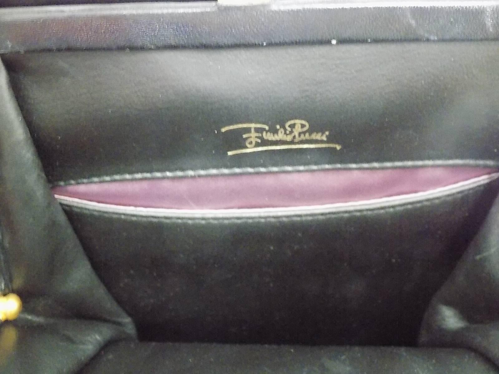 Black Vintage Emillio Pucci   Shoulder/ hand  bag