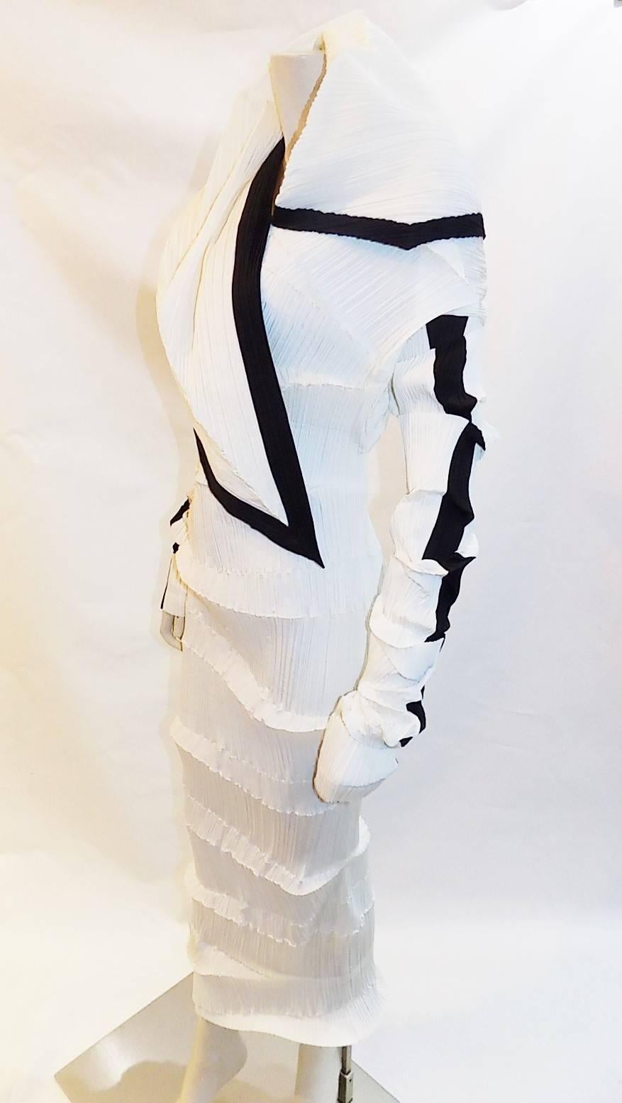 Gray Important Issey Miyake dress photographed  the book by Irving Penn 1999