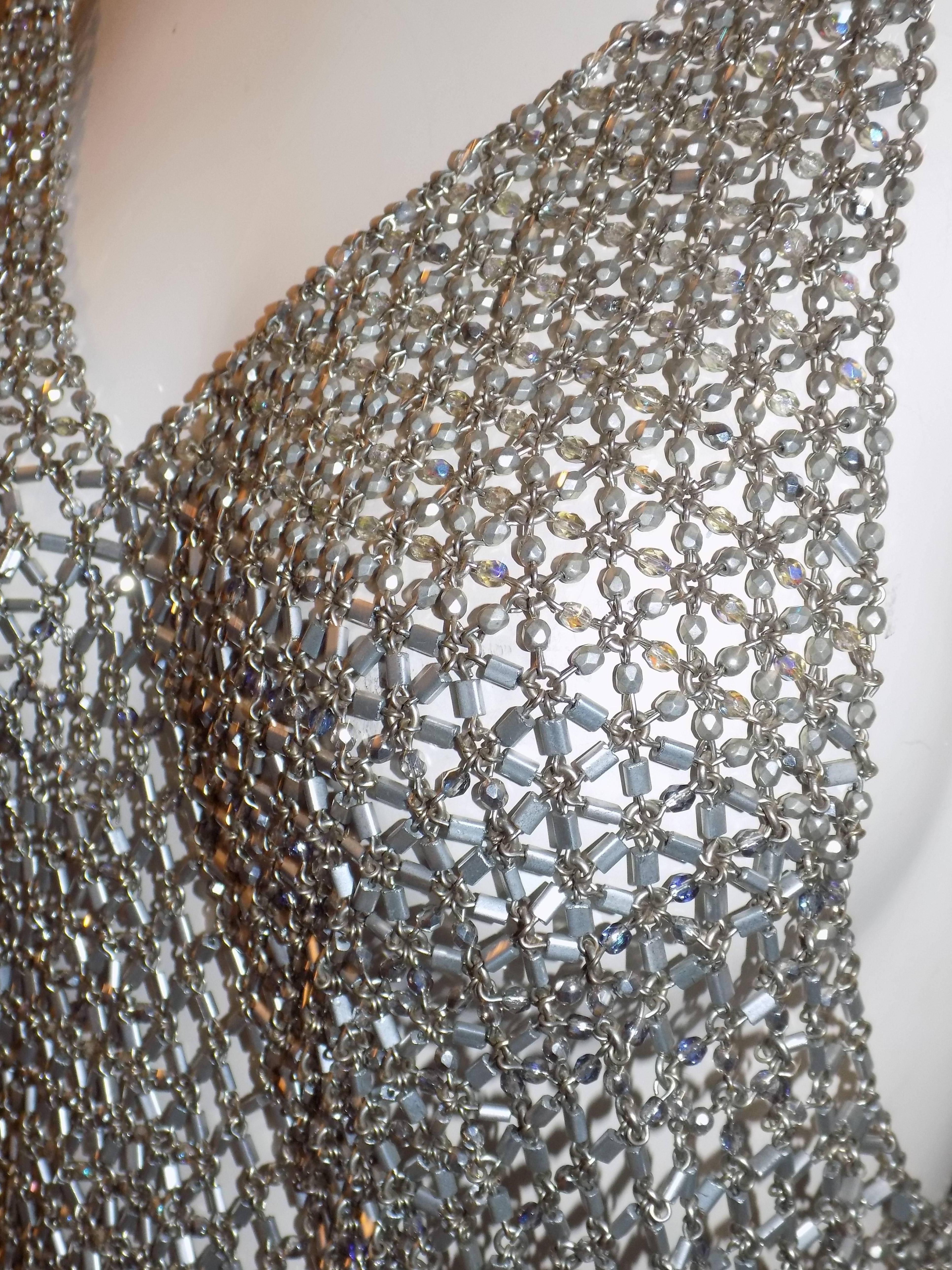 Eugine Welsh masterpiece metal chainand beads dress  1