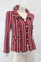 Chanel Red White and Blue CC logo trim Jacket Coll Fall 2004