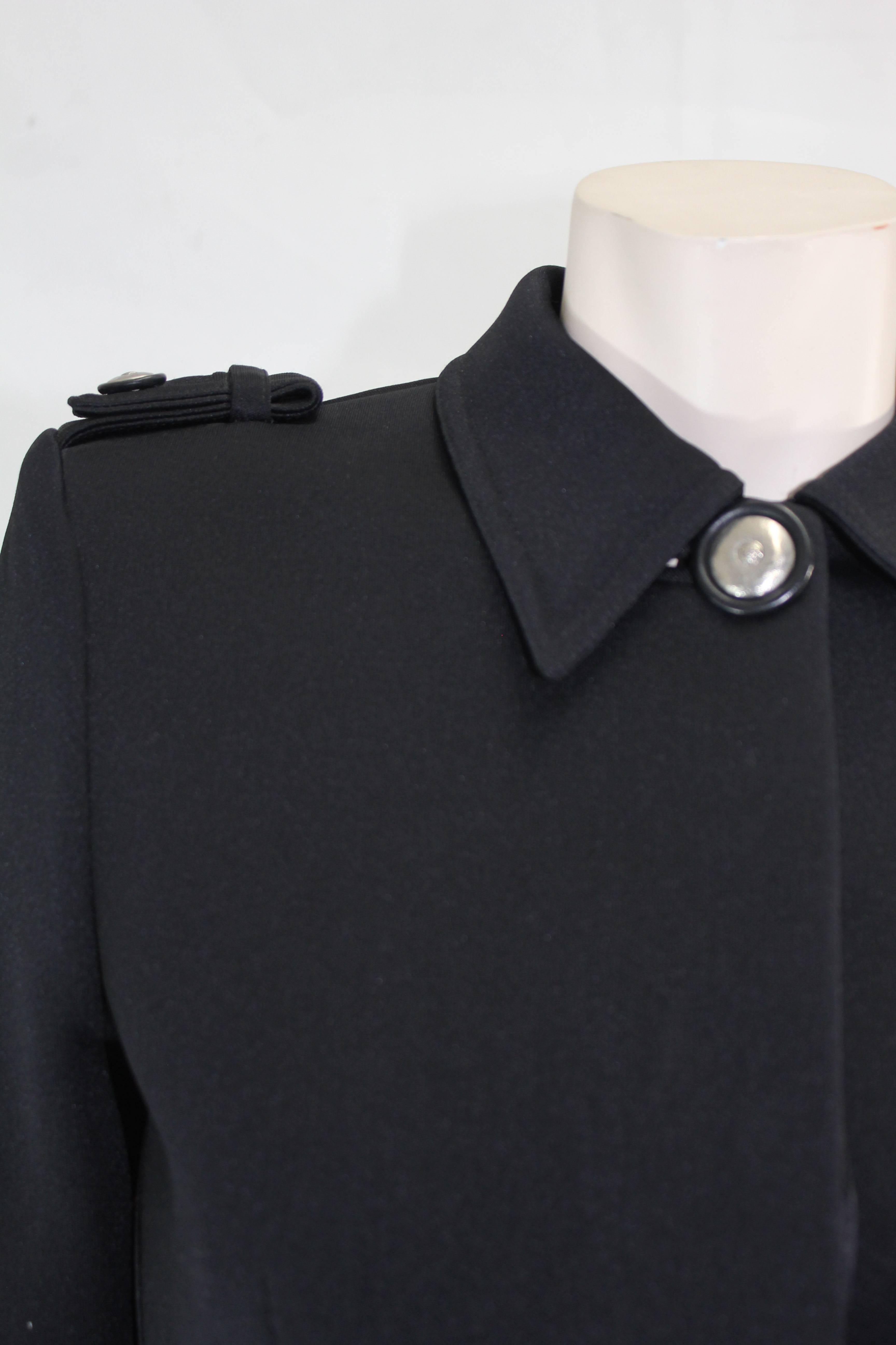 Gianni Versace  Couture  Vintage   Military Black Jacket Circa 1994 In Excellent Condition In New York, NY