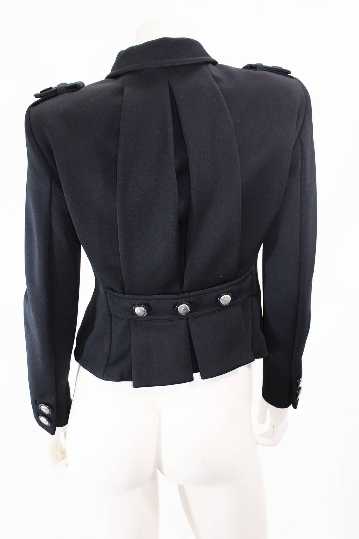 Gianni Versace  Couture  Vintage   Military Black Jacket Circa 1994 2