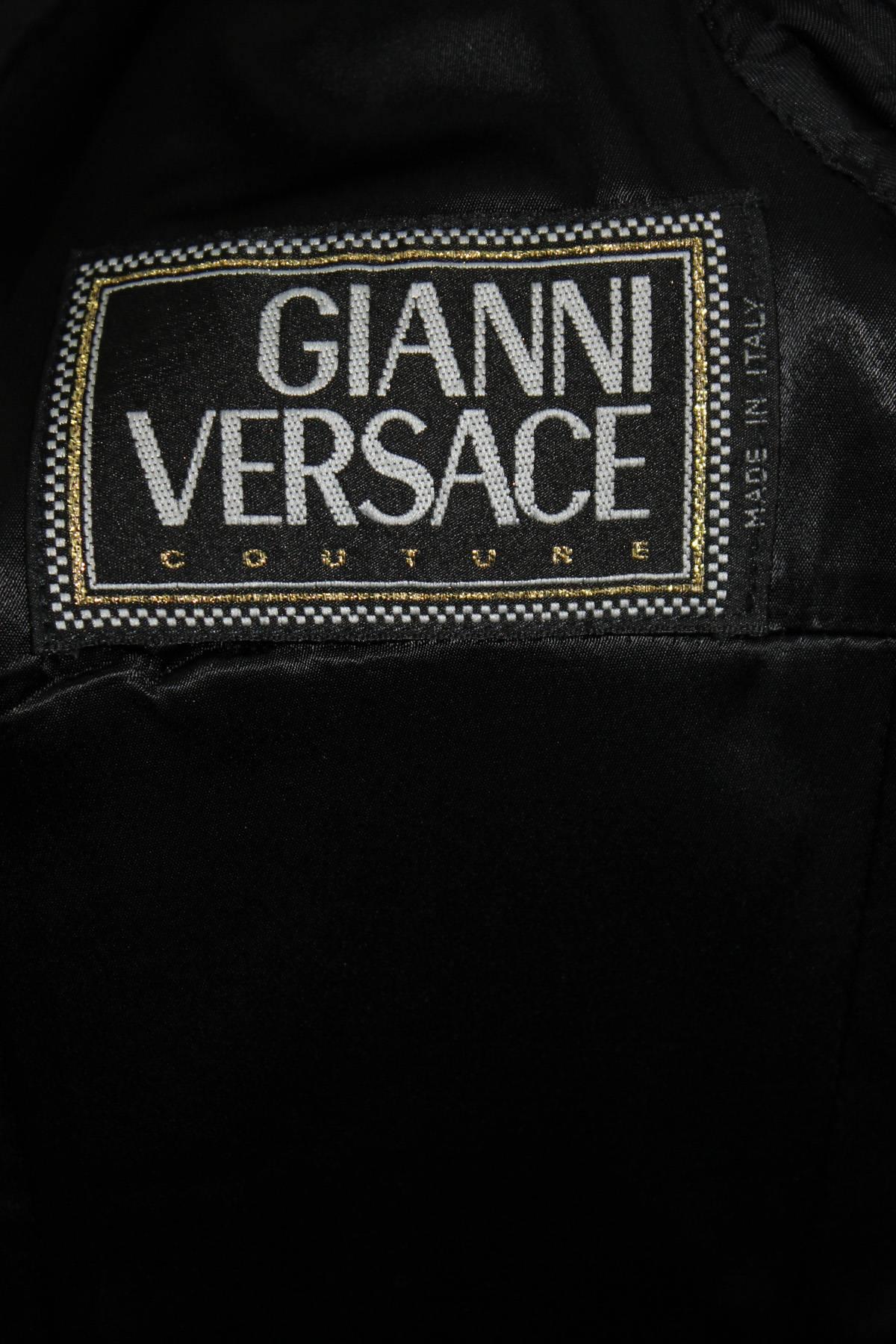 Gianni Versace  Couture  Vintage   Military Black Jacket Circa 1994 4