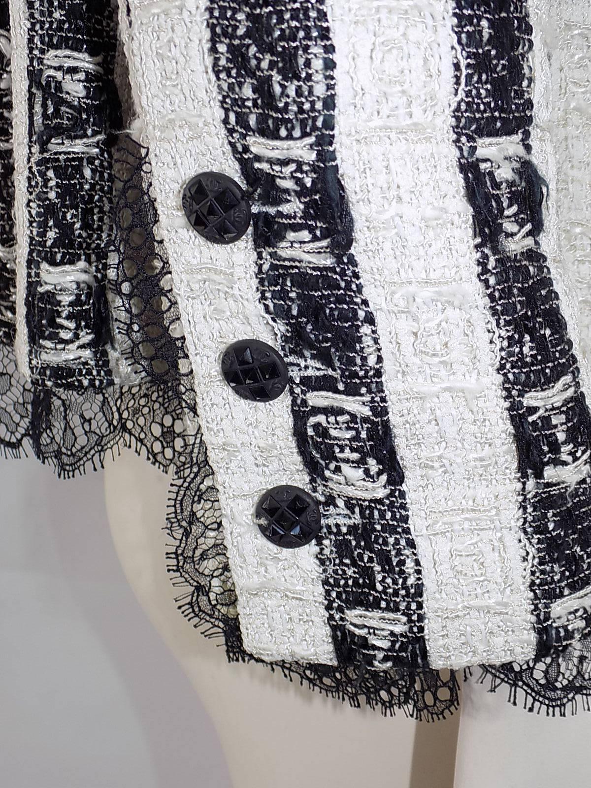 Women's CHANEL Tweed Lesage Jacket w/ Swarovski Crystals For Sale