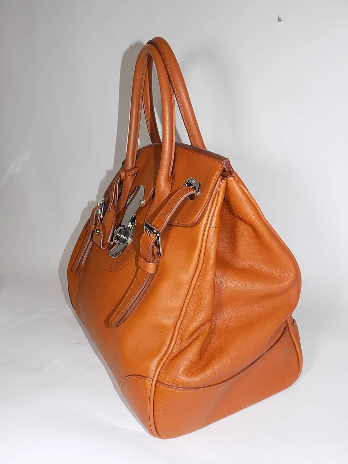 Women's Ralph Lauren Calfskin Ricky 33 Rl Gold  Bag New with tags