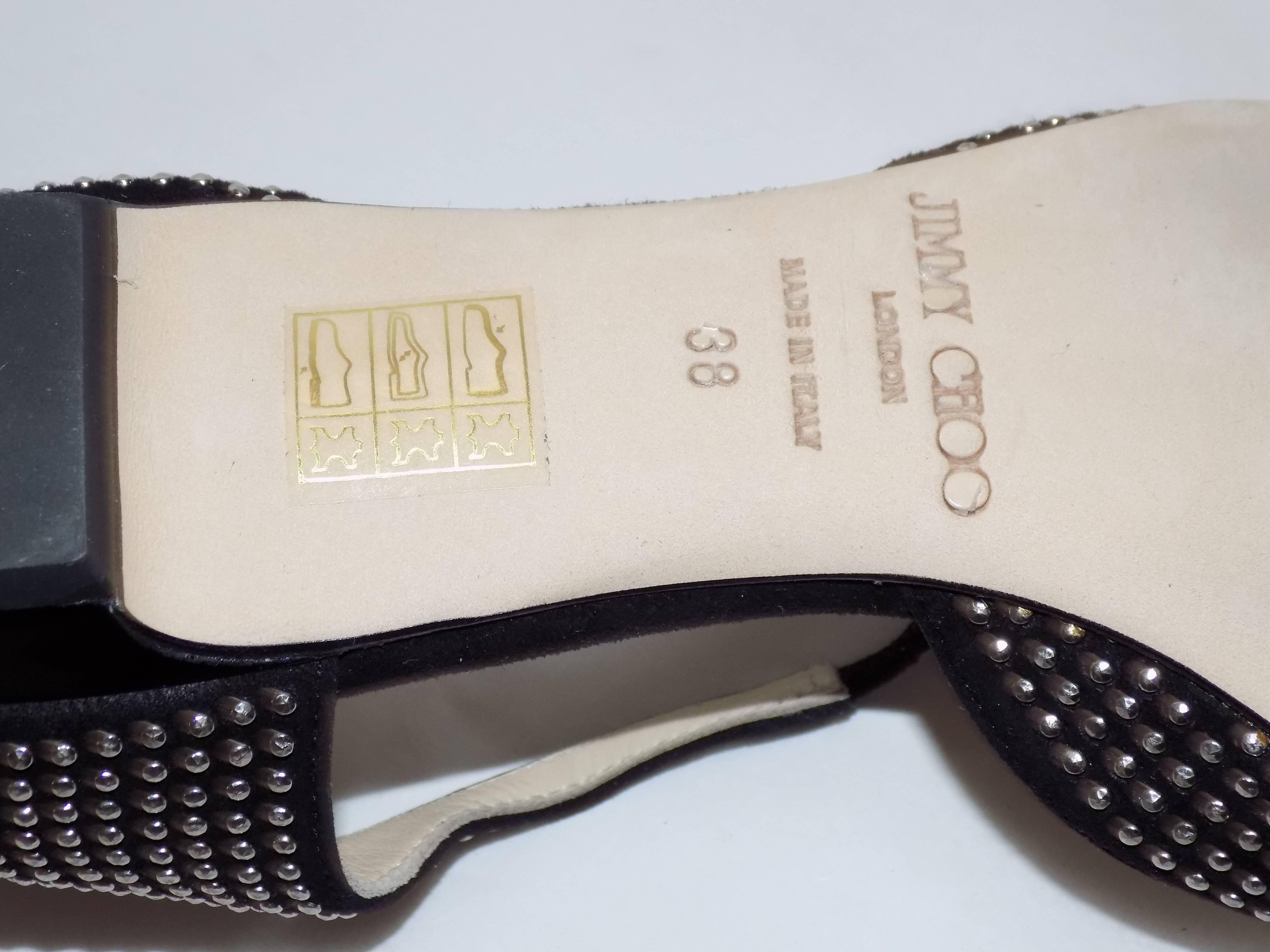 Jimmy Choo “tango” Studded Flats In New Condition In New York, NY