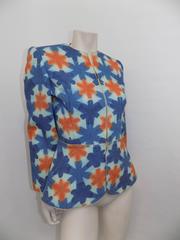 Mary McFadden Couture Tie-Dye Peplum jacket