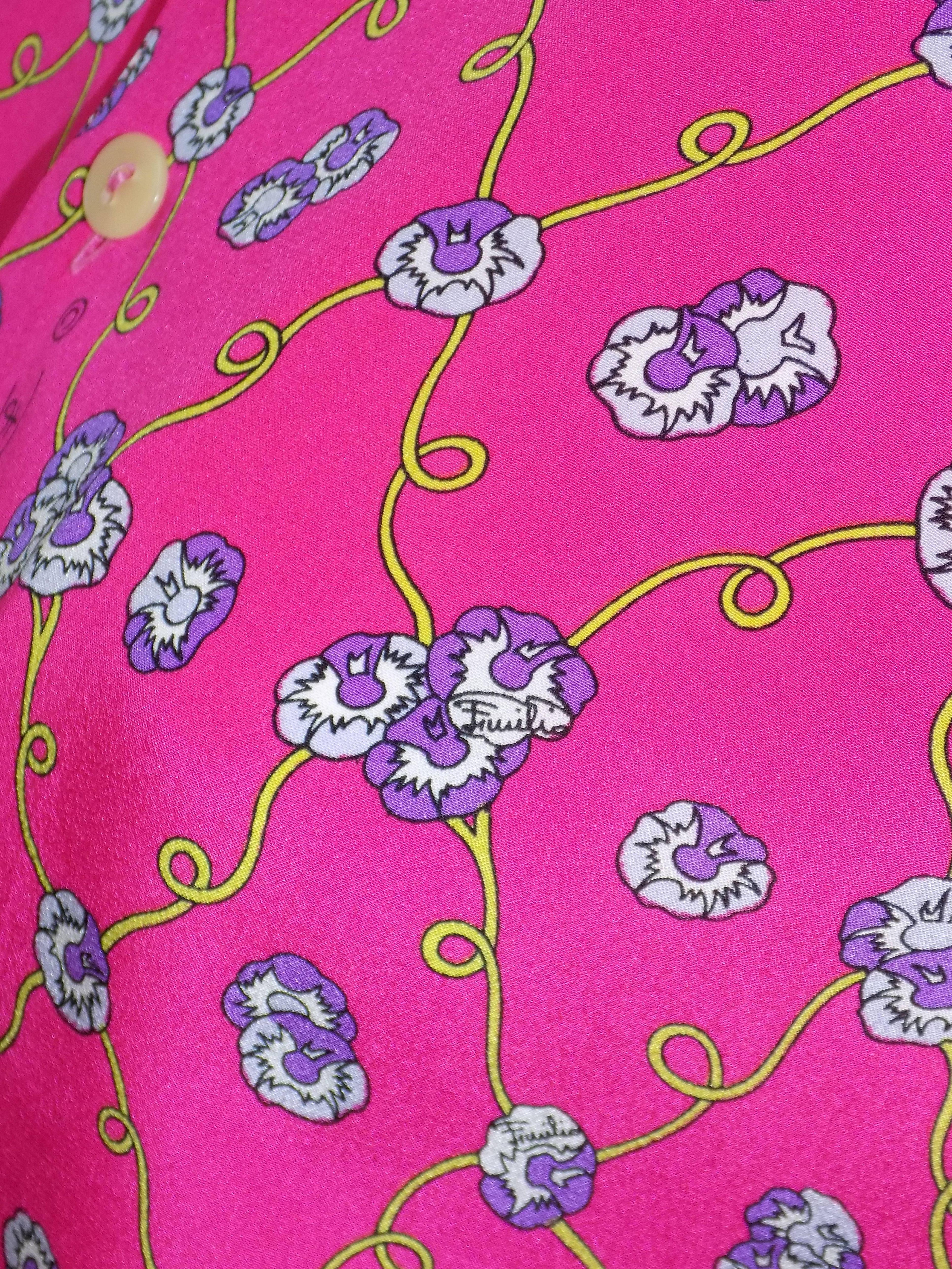 Emilio Pucci Vintage Silk print blouse Circa 1970 1