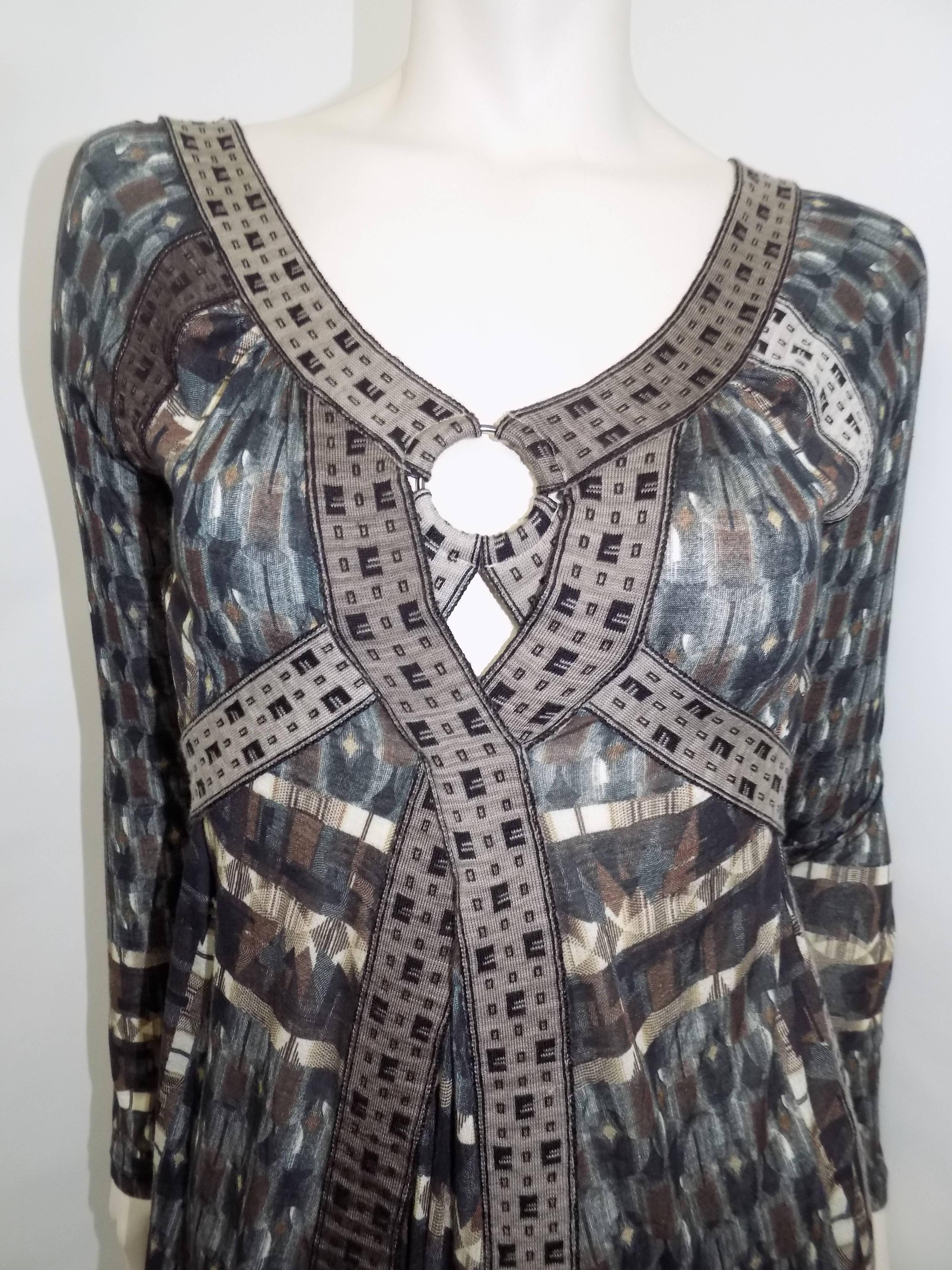 Women's Jean Paul  Gaultier New W Tags silk/ cotton must have summer print dress 