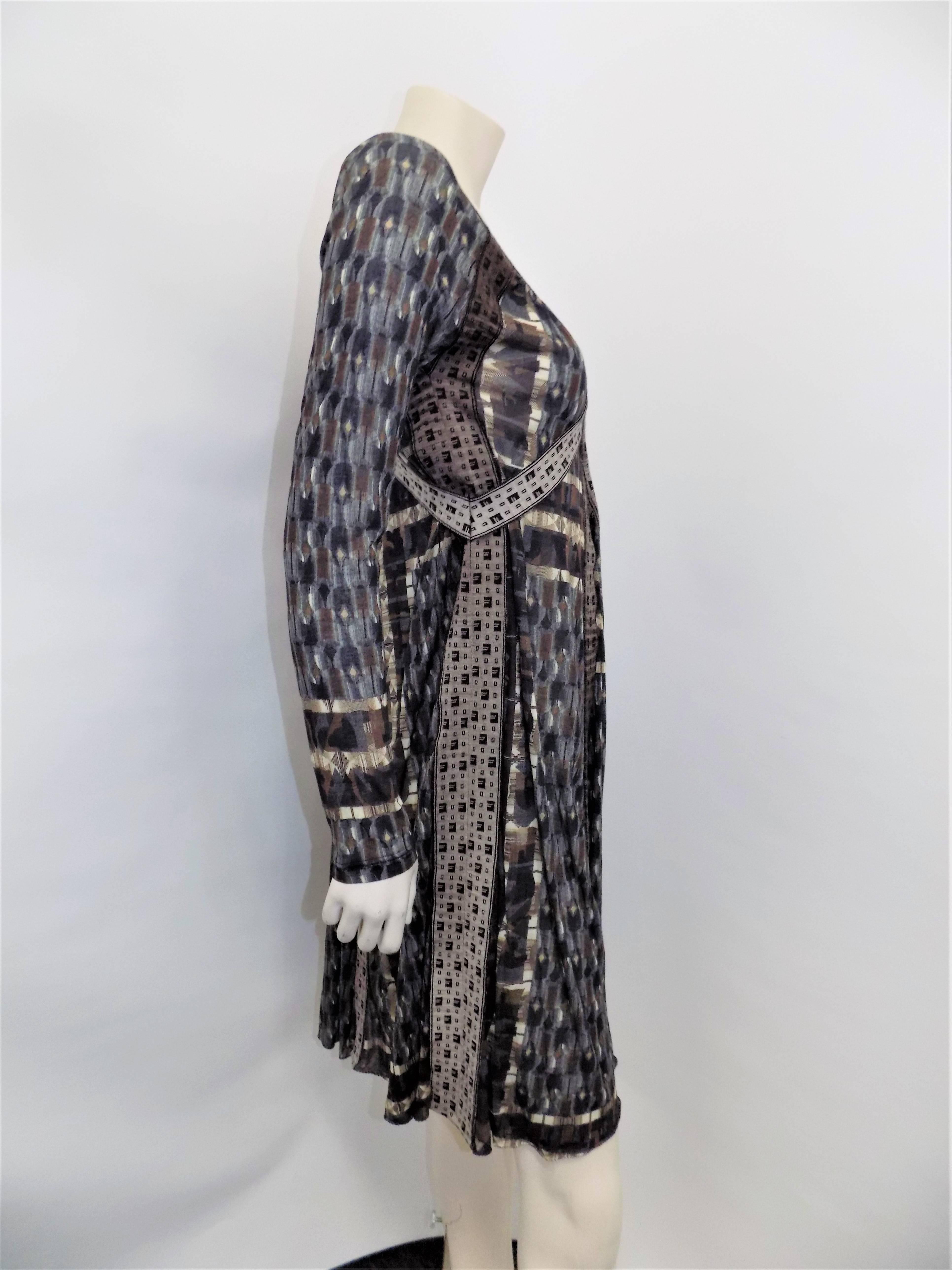 Black Jean Paul  Gaultier New W Tags silk/ cotton must have summer print dress 