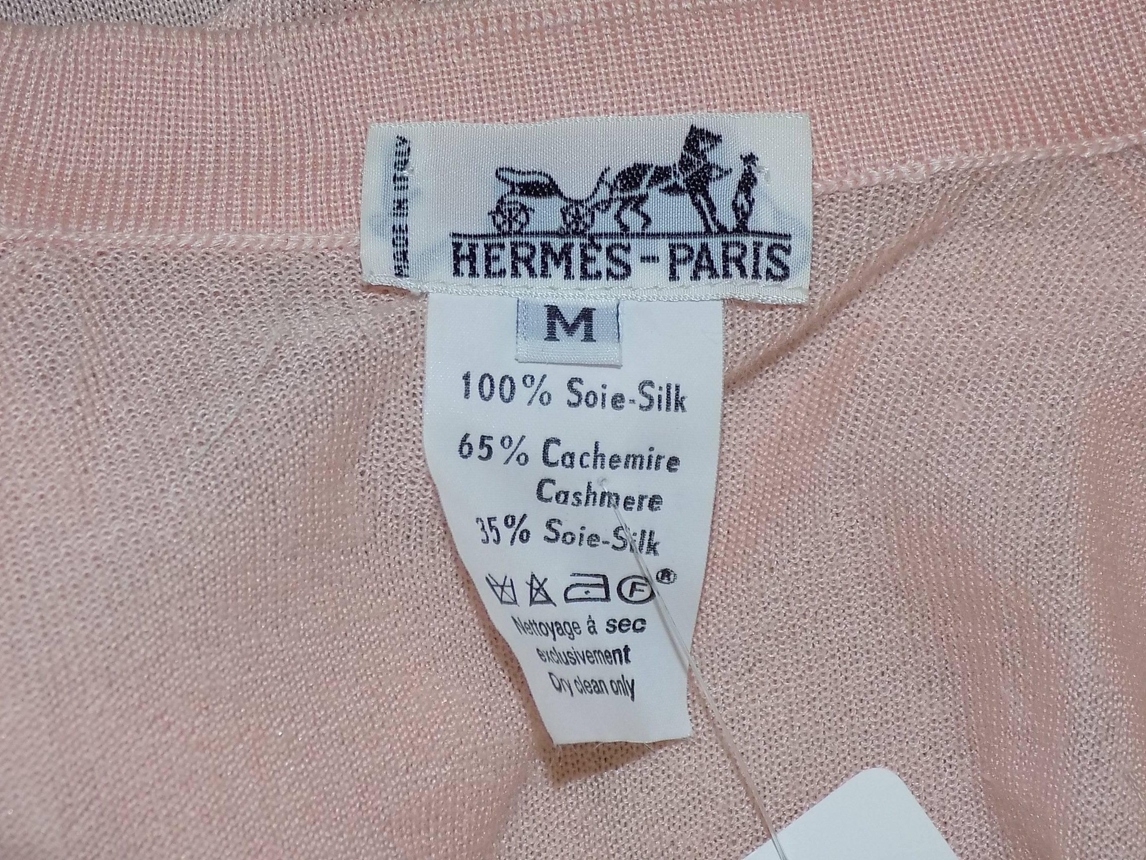 Hermes Les Tuileries Vintage two piece Cashmere and Silk Sweater Set  3