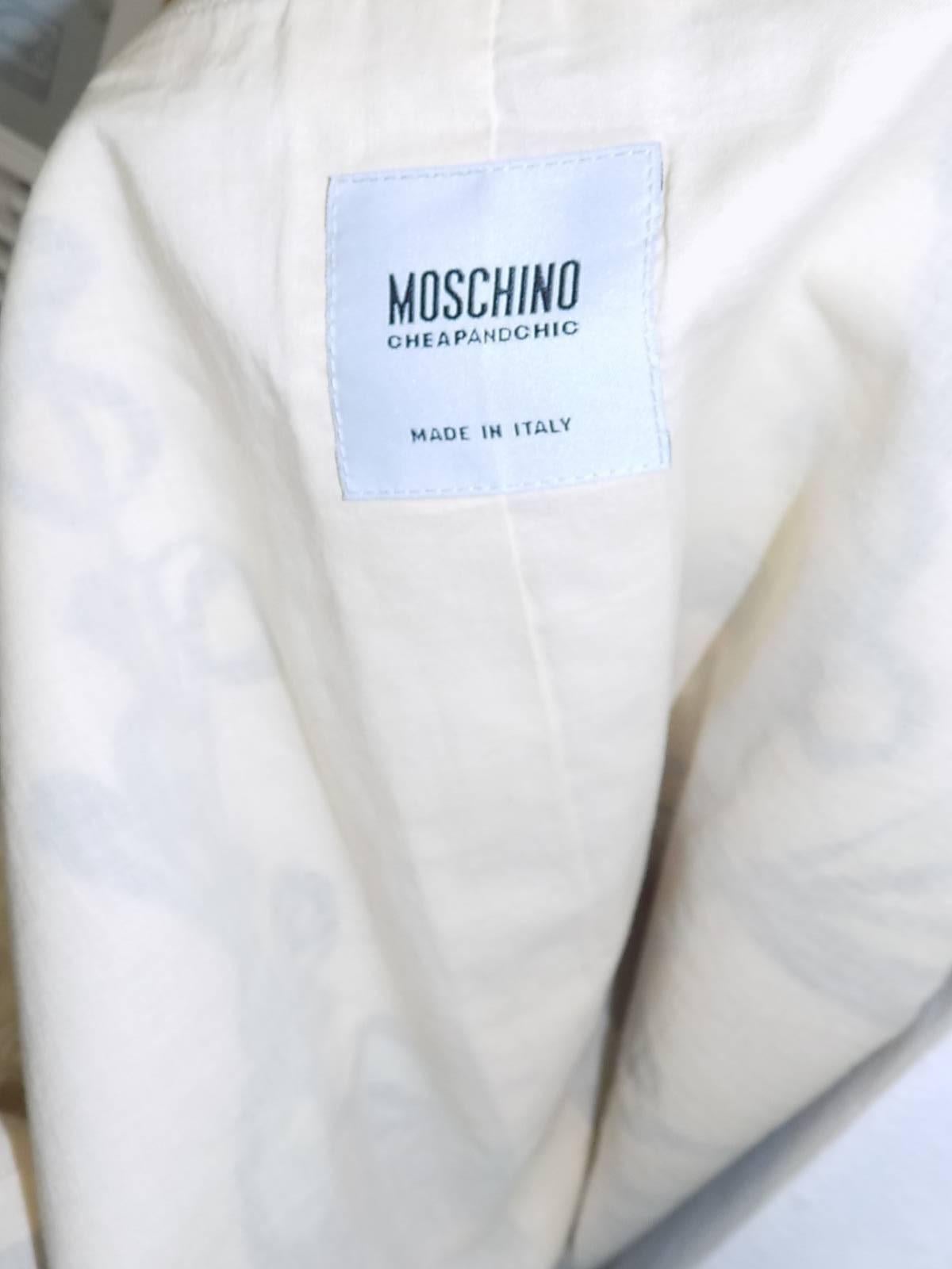 Moschino Rare   Dress and Jacket Cotton  Ensemble For Sale 4