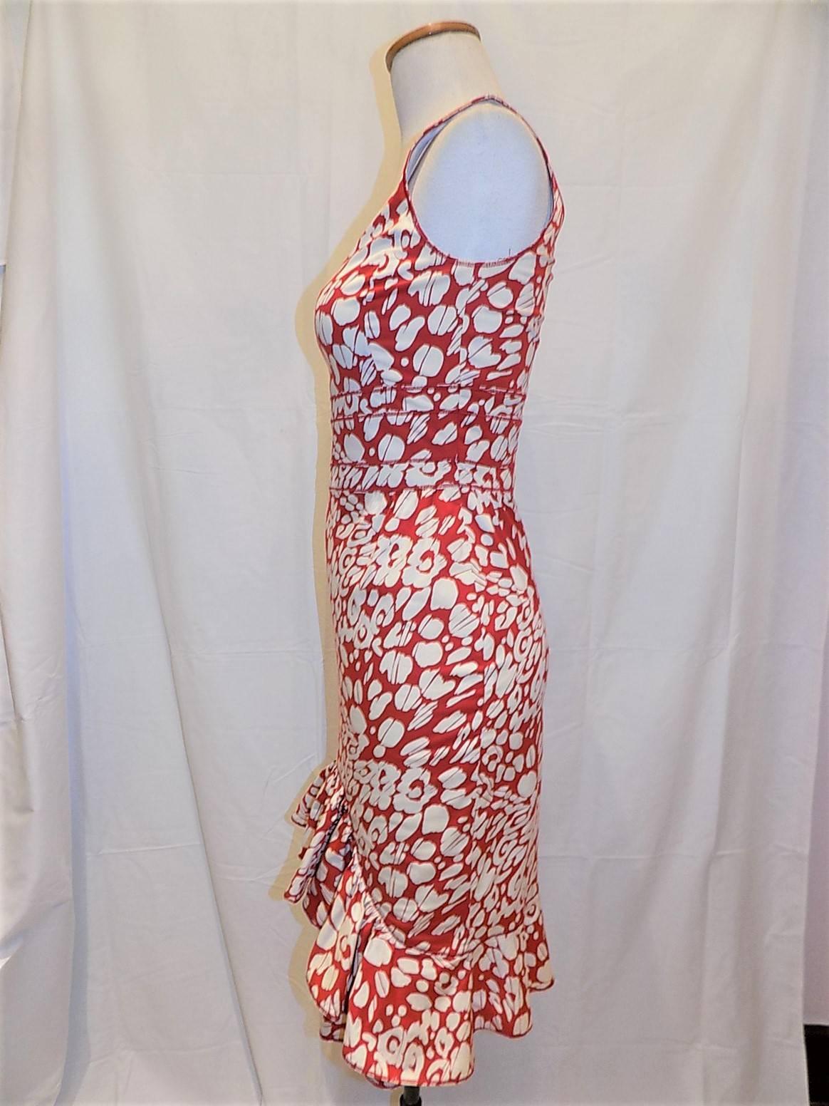 Oscar De la Renta signature  sweet red and white summer dress  In Excellent Condition In New York, NY