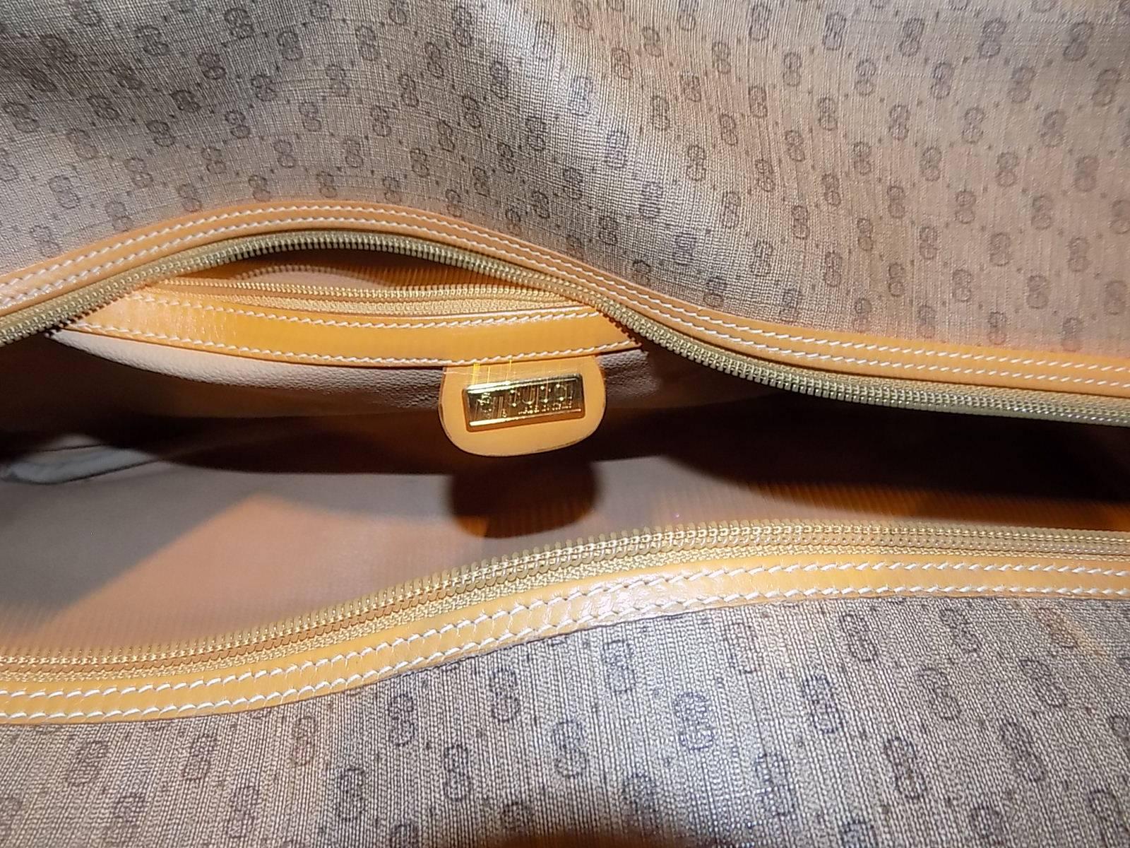 Gucci Vintage Authentic micro gg pattern logo carry on travel bag 5