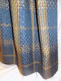 Oscar Dela Renta Gold and navy plaid  vintage ball skirt