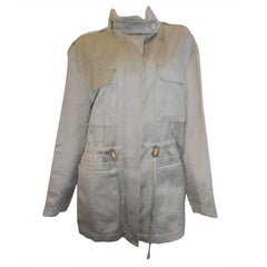 Hermes Hooded Safari Jacket with leather details