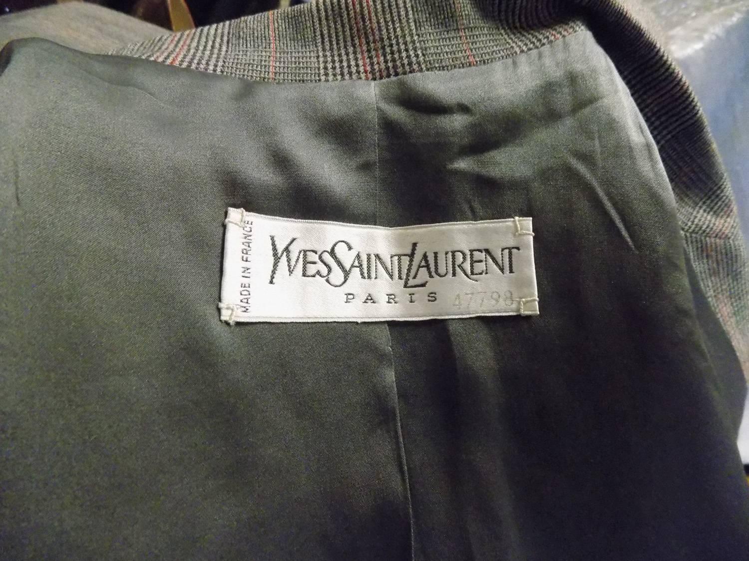Yves Saint Laurent Haute Couture skirt suit with silk blouse 6