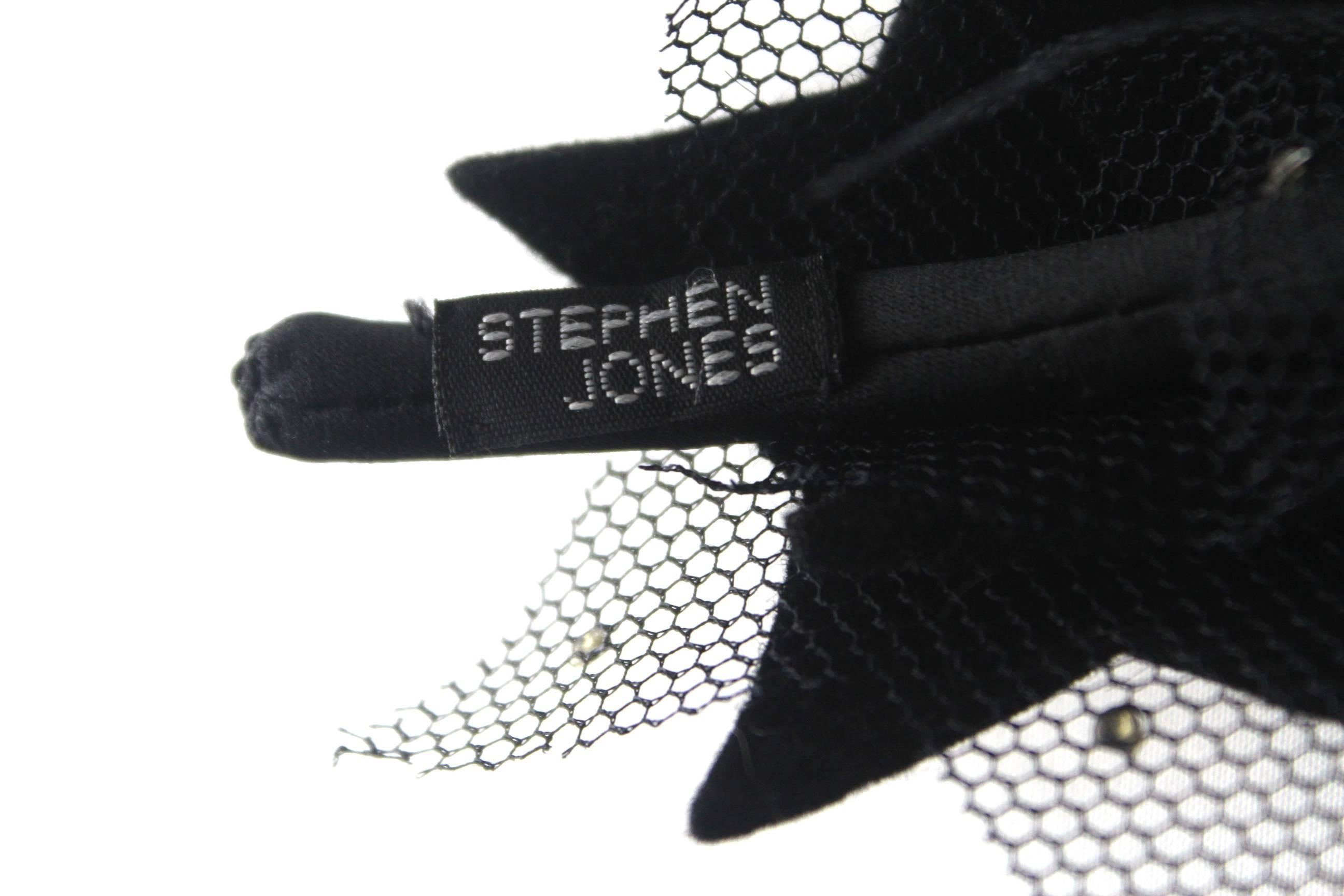 Stephen Jones Velvet and Swarovski Crystal Headband 4