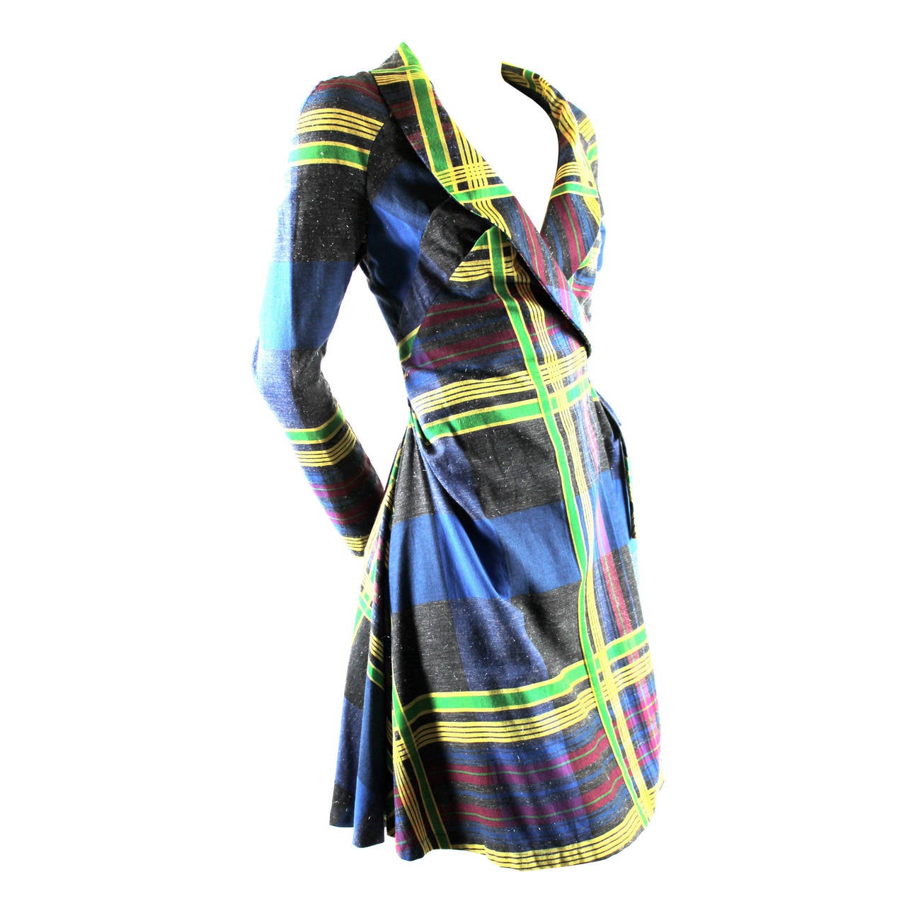 Vivienne Westwood A/W 1993/4 Metropolitan Tartan Runway Dress at 1stDibs