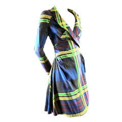 Vintage Vivienne Westwood A/W 1993/4 Metropolitan Tartan Runway Dress