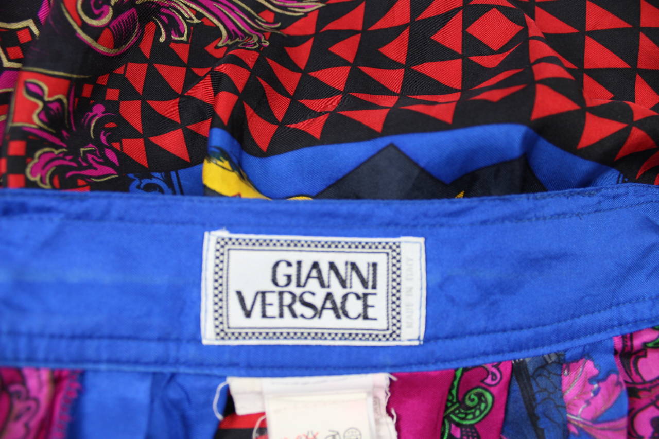 Gianni Versace 1990/1 Capriccio Silk Skirt For Sale 6