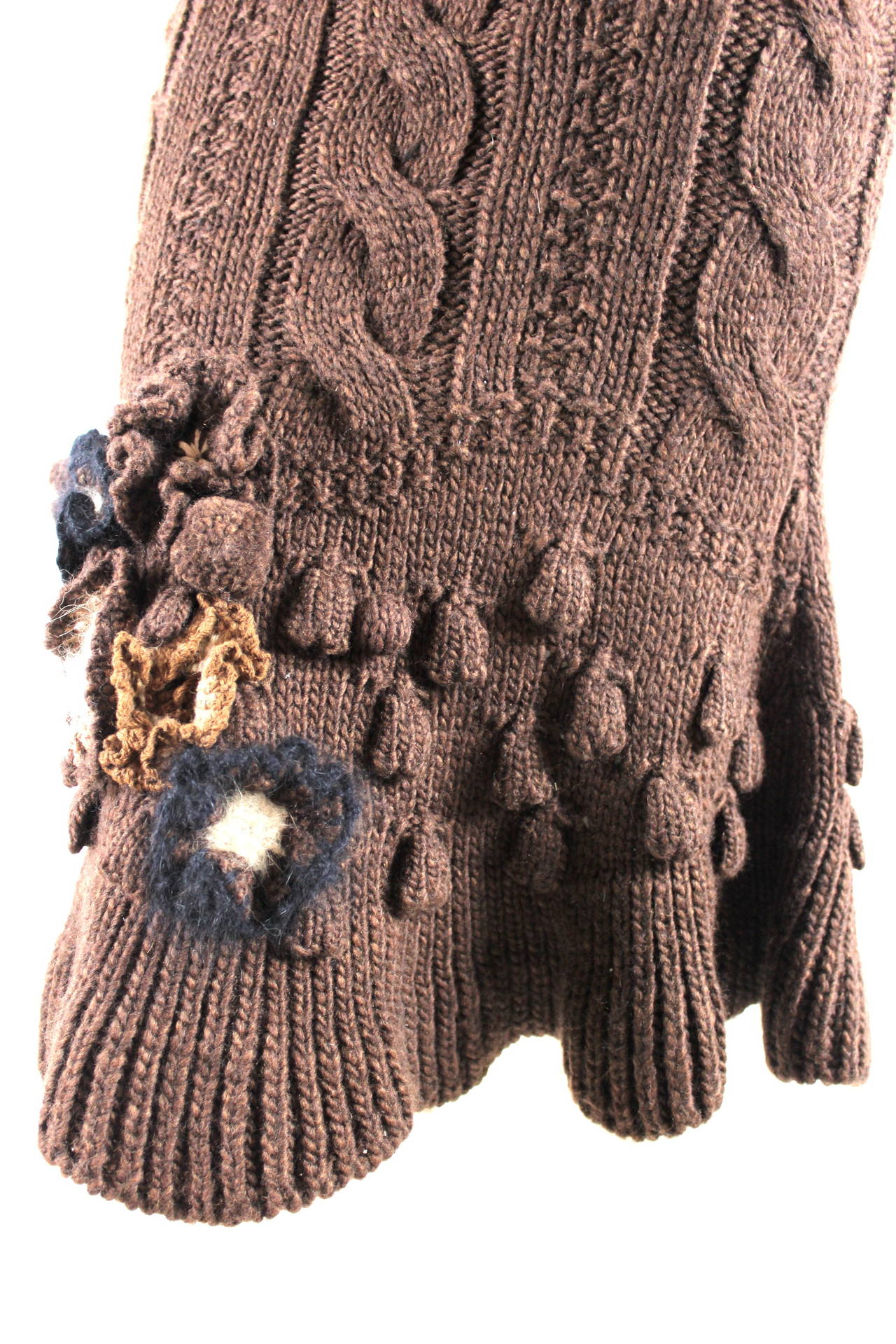 Alexander McQueen Fall/Winter 2005 Runway Wool/Alpaca Aran Skirt 3