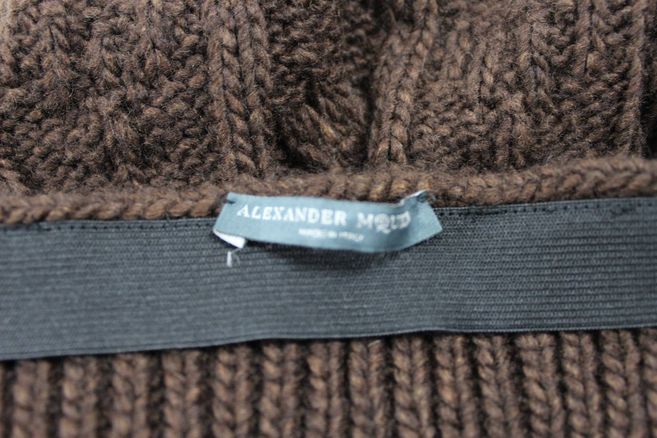 Alexander McQueen Fall/Winter 2005 Runway Wool/Alpaca Aran Skirt 6