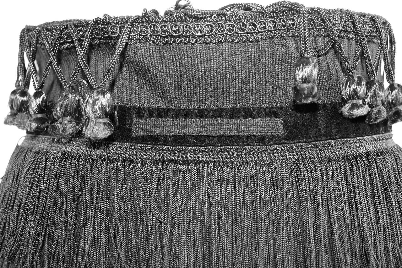 Jean Paul Gaultier for Equator Wool and Velvet fringe and Tassel Skirt 4