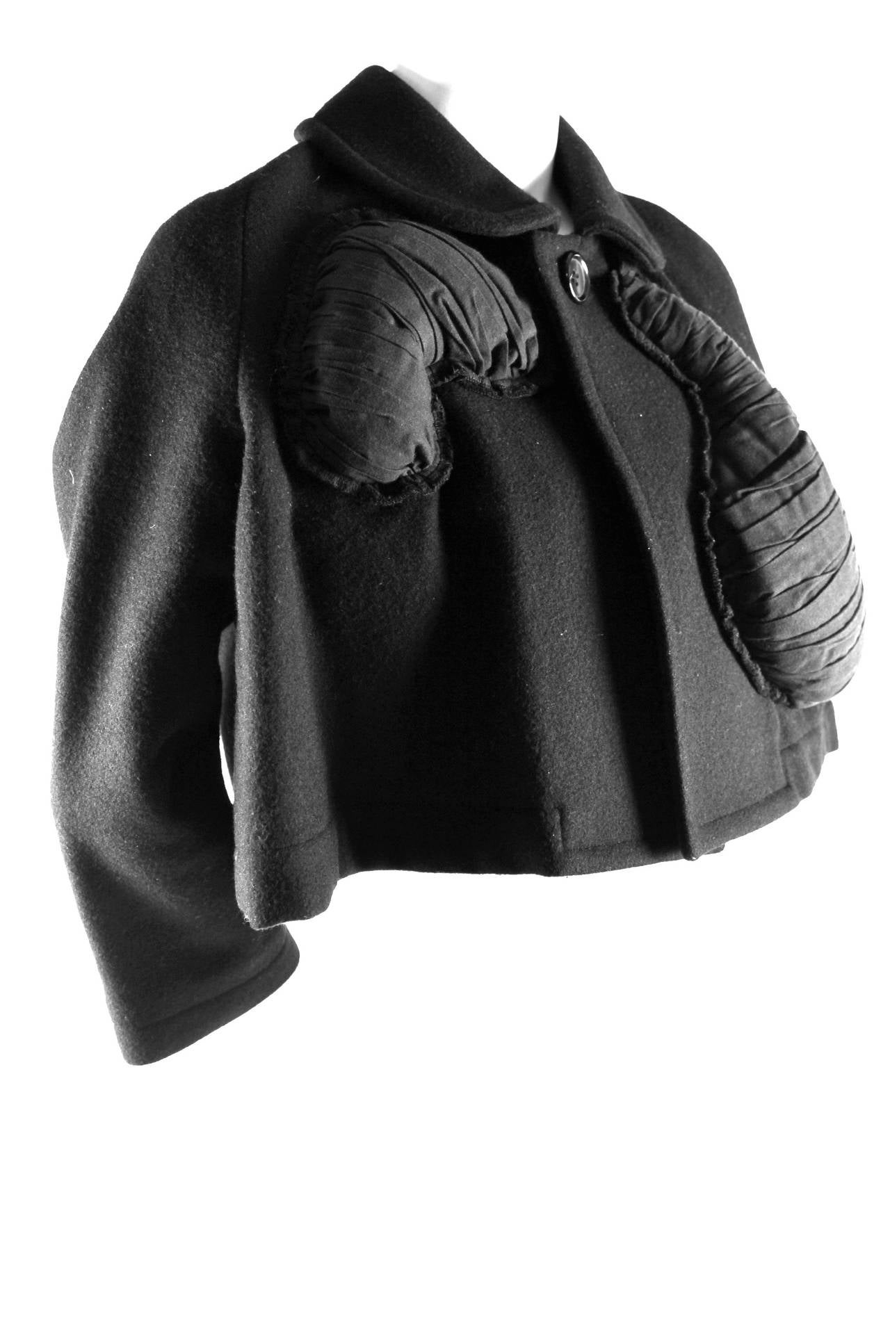Gray Comme des Garcons AD 2010 Padded Wool Jacket
