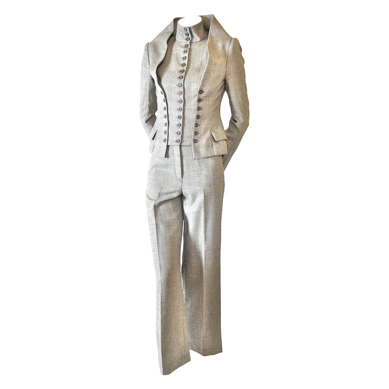 Alexander McQueen Runway Jacket Pant Suit A/W 2002 Collection