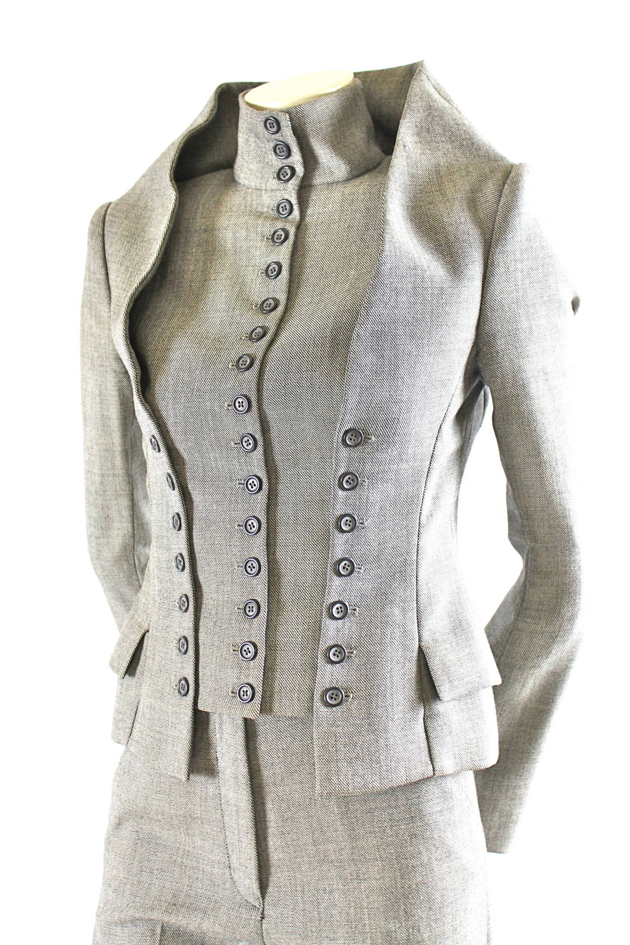 Alexander McQueen Runway Jacket Pant Suit A/W 2002 Collection 1