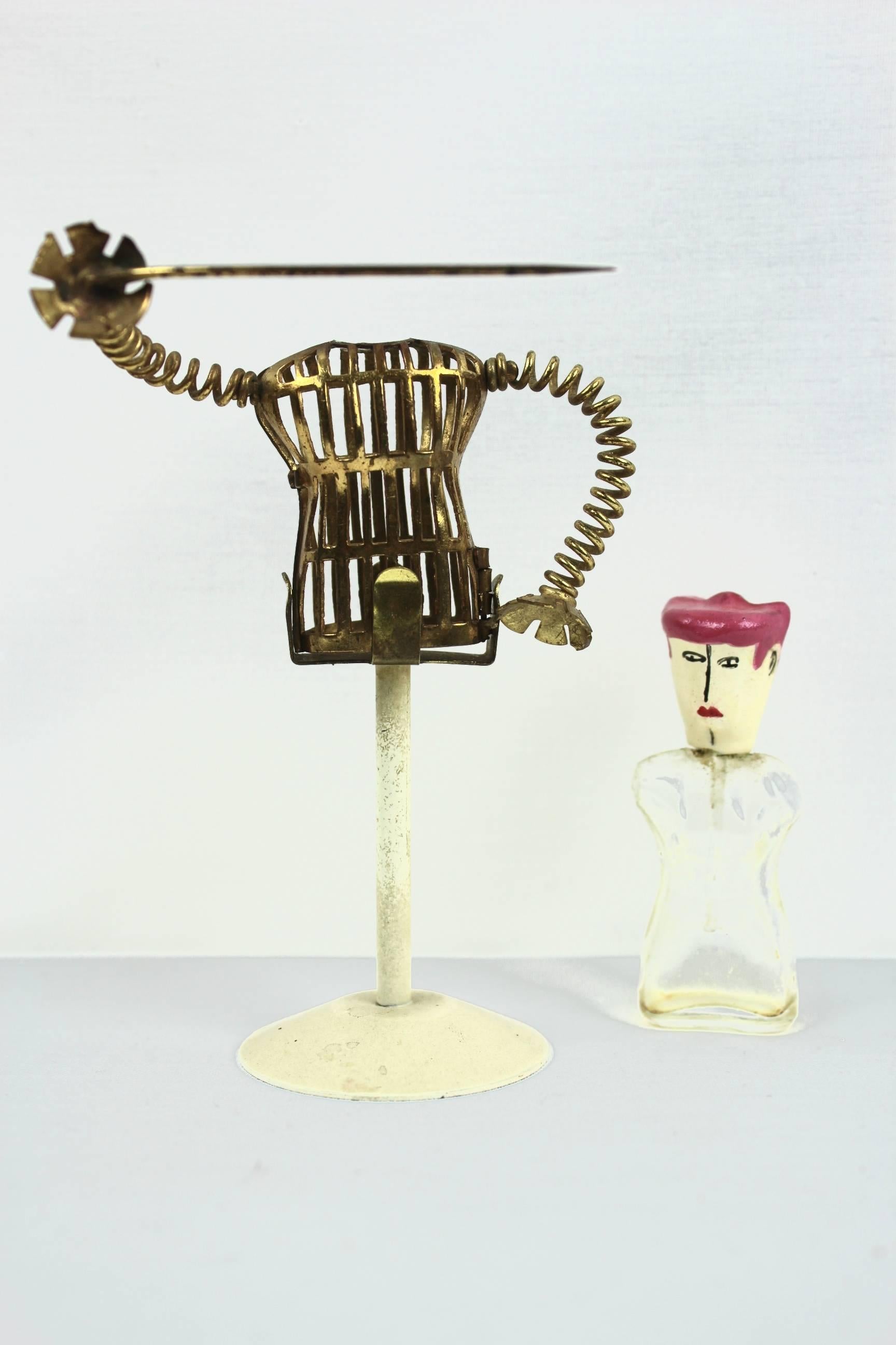 Schiaparelli 1940 'Scamp' Perfume Bottle/Brooch with Stand Limited Edition In Excellent Condition For Sale In Bath, GB