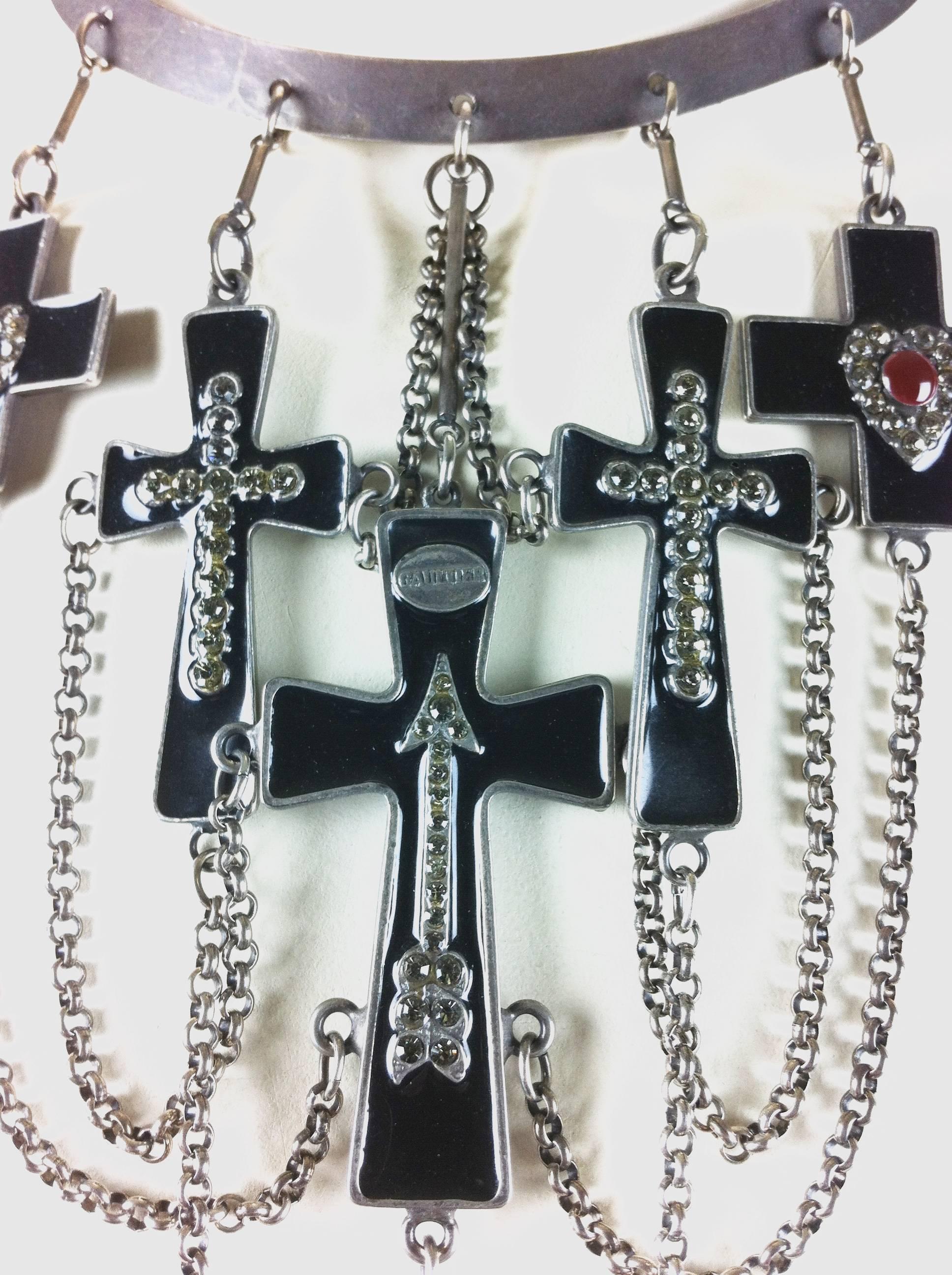 jean paul gaultier cross necklace