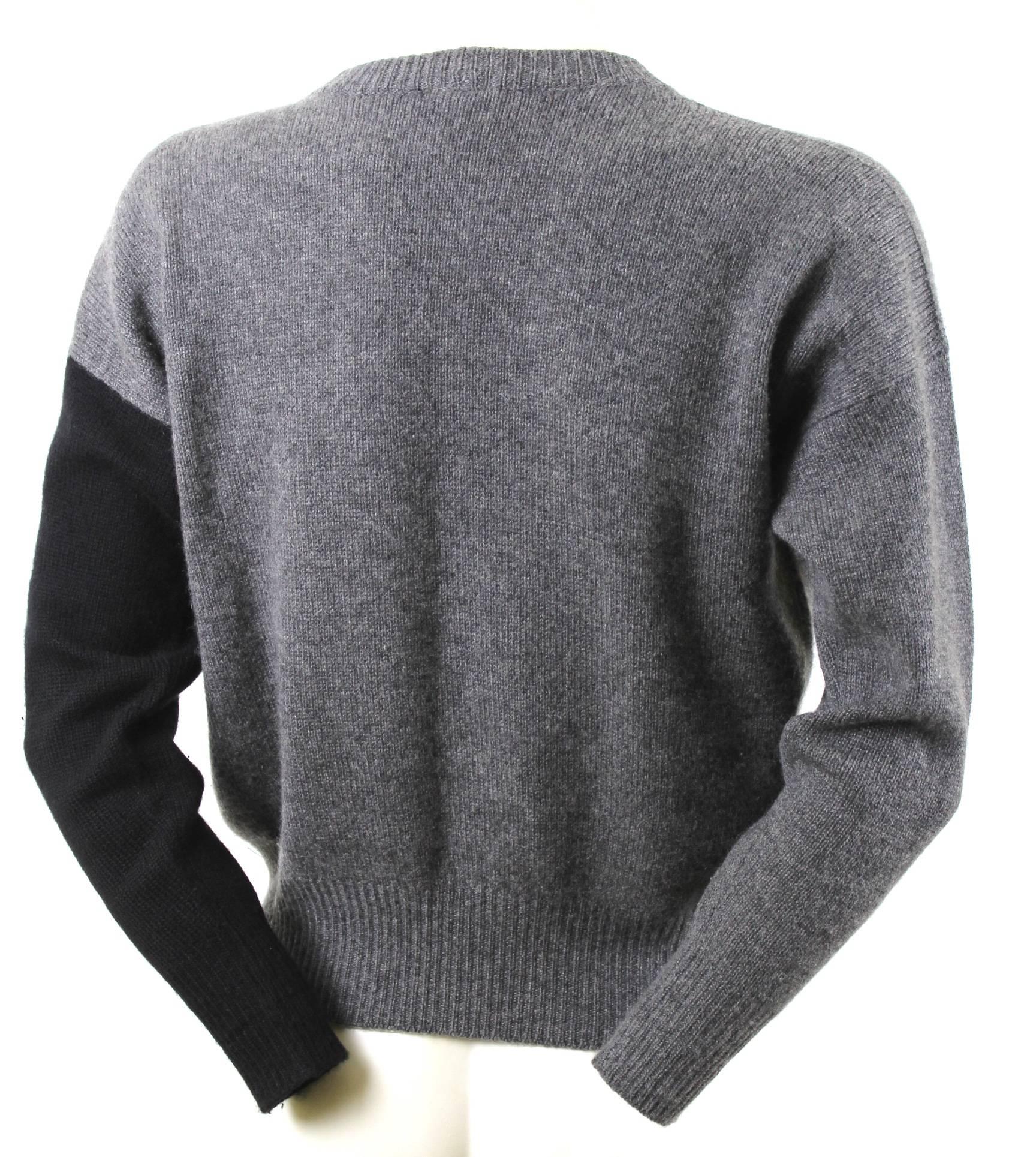 Gray Krizia Maglia Cashmere Animal Series Sweater