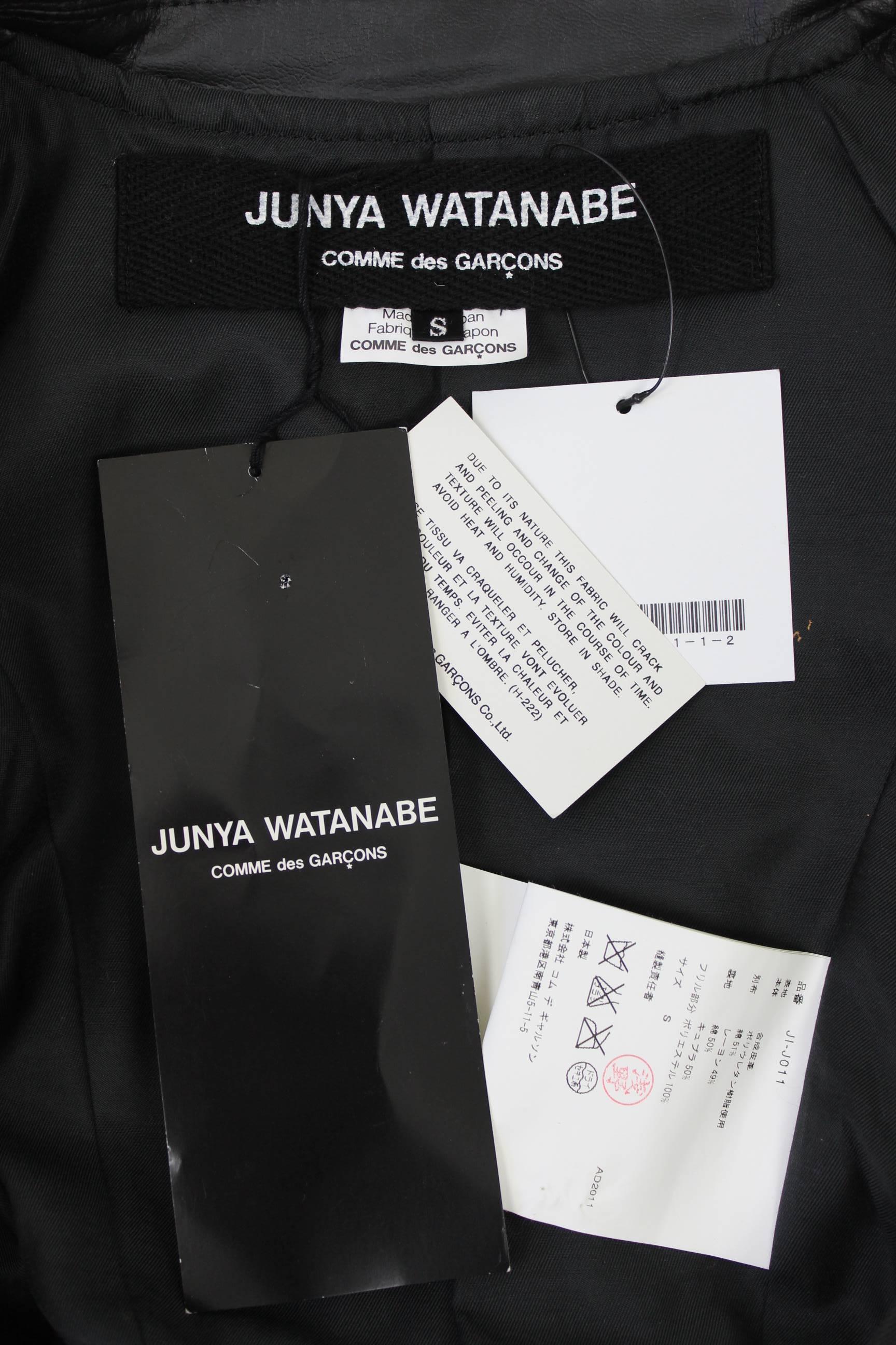 Junya Watanabe Cropped Leather Style Bikers Jacket 5
